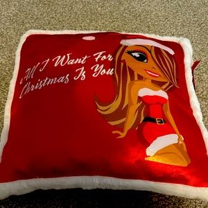 Mariah Carey Christmas throw pillow .